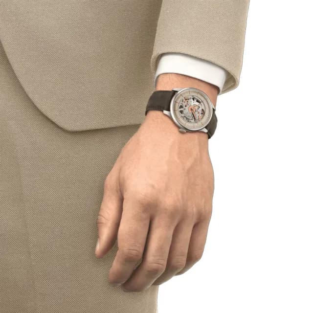 【TISSOT 天梭】杜魯爾系列 鏤空機械腕錶 畢業禮物 送禮 推薦(T1398361626100)