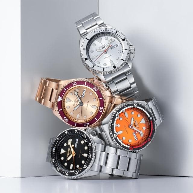 【SEIKO 精工】5 Sports 55周年限量 玫瑰紅金 機械錶 520送禮 禮物(SRPK08K1/4R36-15B0K)