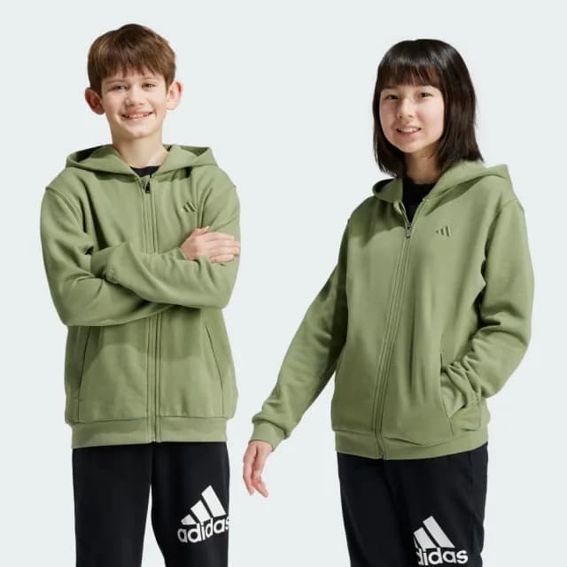 【adidas 愛迪達】ALL SZN 連帽外套 童裝 IX9447