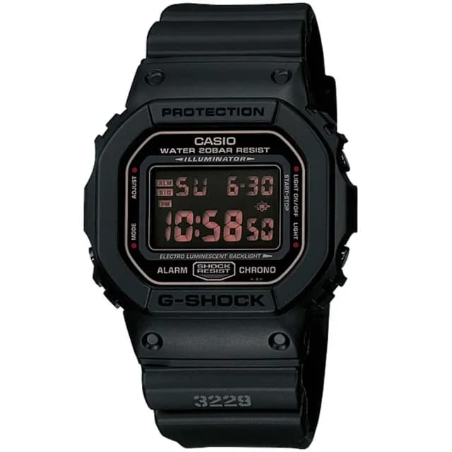 【CASIO 卡西歐】G-SHOCK 街頭時尚電子錶 情人節 禮物(DW-5600MS-1/速)