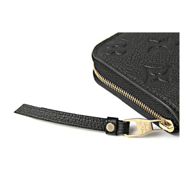 【Louis Vuitton 路易威登】M60574 經典Monogram壓紋牛皮拉鍊零錢包(黑色)
