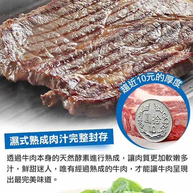 【享吃肉肉】巨無霸霜降沙朗牛排6片(PRIME級/16盎司/450g±10%  中秋烤肉/燒烤)