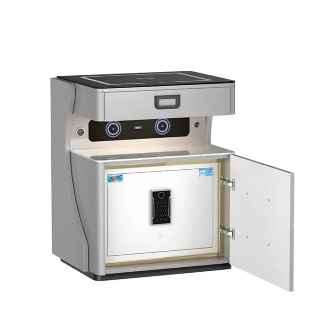 【LEZUN 樂尊】多功能藍牙音響智能床頭指紋保險櫃(床邊櫃/床頭櫃/保險櫃/防盜箱/保管箱)