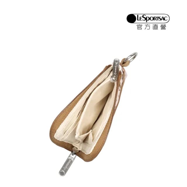 【LeSportsac官方直營】輕量尼龍 極簡輕薄錢包(1112 抽象鹿紋)