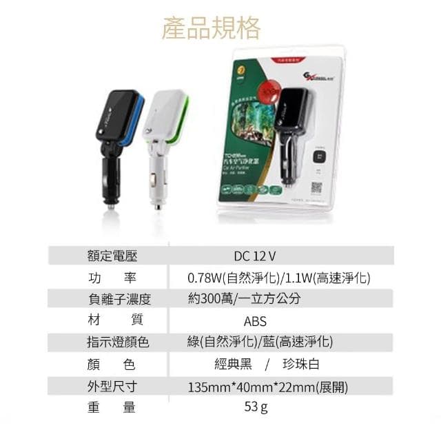【idea auto】森林系 汽車空氣淨化器(內建負離子 靜音風扇 環保無耗材 雙色可選 可折疊)
