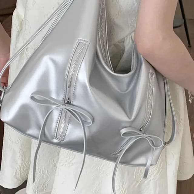 【Porabella】簡約休閒 蝴蝶結雙肩包 單肩托特包 ins風 送女友 情人節禮物首選 Backpack Bags