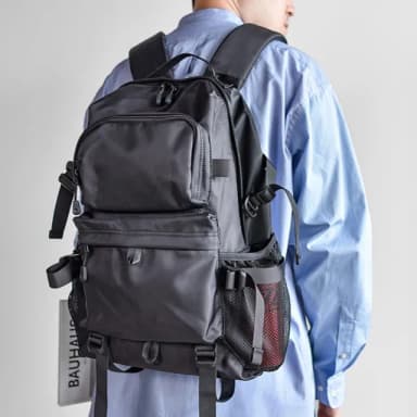 【LEEHER】母親節禮物 男生/包包/15吋筆電包/尼龍後背包/防潑水包/黑色包/日系包包/大學生後背包/電腦後背 