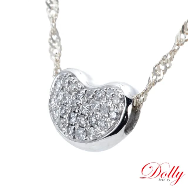 【DOLLY】0.30克拉 F/VS2 天然鑽石14K金鑽石鎖骨鍊(母親節 長輩送禮 交換禮物首選)