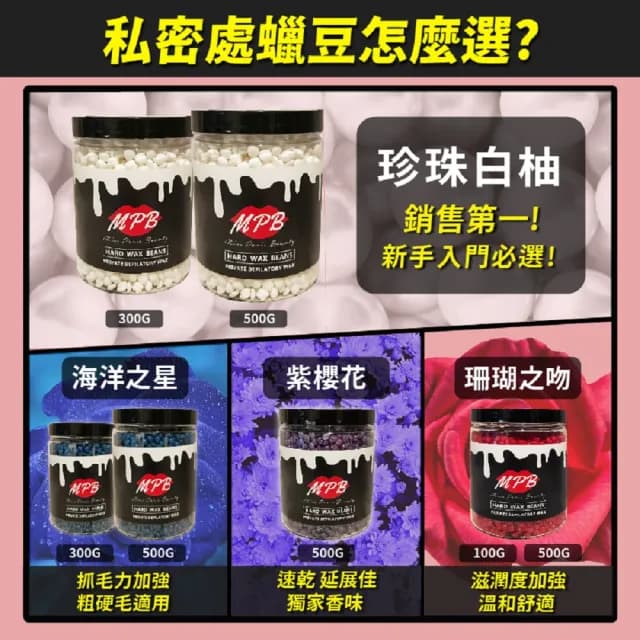 【MPB 巴黎小姐】專業級DIY熱蠟保養護理全套組(蜜蠟 鬍鬚 蠟豆 雷射 電動刀儀 脫毛膏 比基尼 母親節禮物)