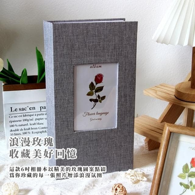 【相簿Album】玫瑰6吋300張相冊本(畢業禮物 相本 成長紀錄 生日 紀念冊 拍立得 小卡 收集簿 集卡冊 底片)