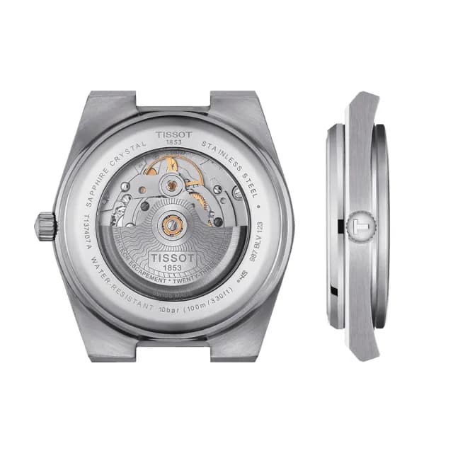 【TISSOT 天梭 官方授權】PRX系列 復古風酒桶型紳士機械錶-40mm 情人節 禮物(T1374071109100)