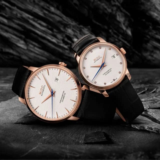 【MIDO 美度】官方授權 Baroncelli 永恆系列天文台認證機械女錶-34mm 手錶 禮物 推薦(M0272083603600)