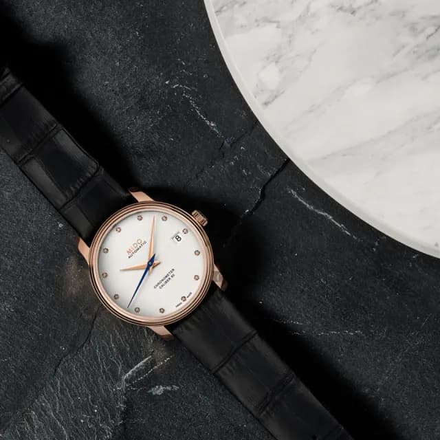 【MIDO 美度】官方授權 Baroncelli 永恆系列天文台認證機械女錶-34mm 手錶 禮物 推薦(M0272083603600)