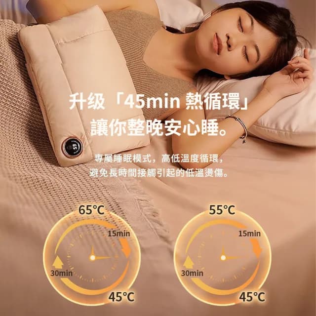 【Alison】羽絨石墨烯發熱電熱暖手袋 三檔控溫電加熱暖手寶 恆溫保暖去寒暖宮袋寶 熱敷暖手/暖腹/暖背/暖腰