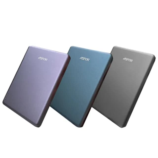 【ASPOR】A381 金屬質感 5000mAh 極薄型磁吸行動電源 附收納袋(Magsafe/PD快充)