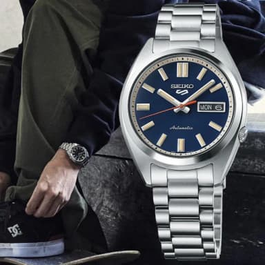 【SEIKO 精工】5 Sports系列 SNXS 復古風 機械腕錶 母親節 禮物 推薦(SRPK87K1/4R36-15M0B)