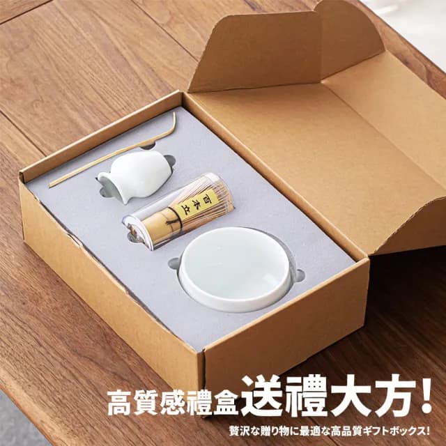 【TEA Dream】日式落櫻感茶筅抹茶刷百本立茶筅立組合日式禮盒抹茶工具套裝(交換禮物 茶壺 茶具周邊)