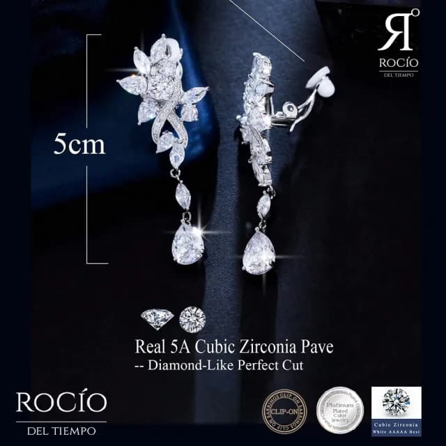 【ROCiO】ROCiO專櫃品牌輕奢經典耳環｜無耳洞耳夾款(母親節閨蜜生日情人節女友禮物)