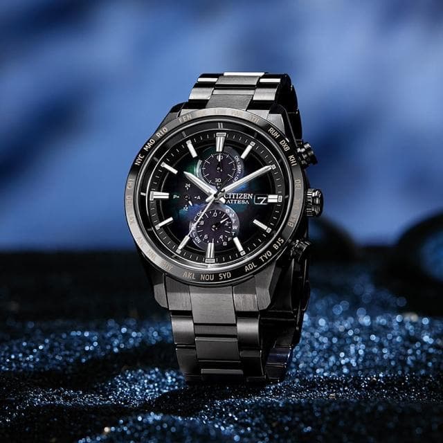 【CITIZEN 星辰】GENTS 100週年限量 宇宙幻彩 鈦金屬光動能電波計時腕錶 母親節 禮物 推薦(AT8286-65E)