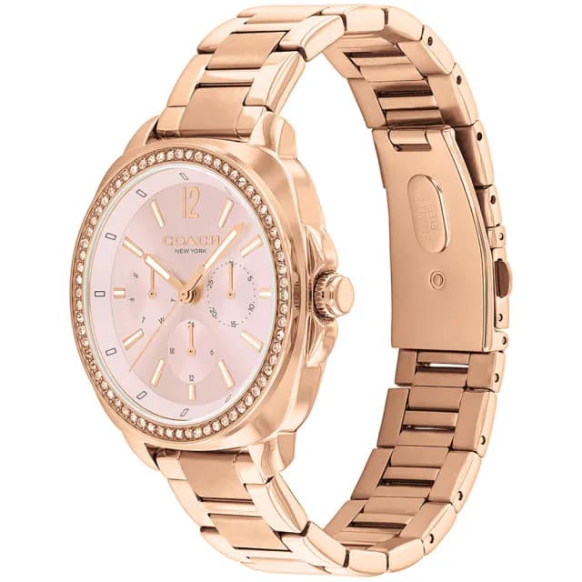 【COACH】Kitt 晶鑽日曆三眼女錶 34mm 新年 禮物 推薦(CO14504399)