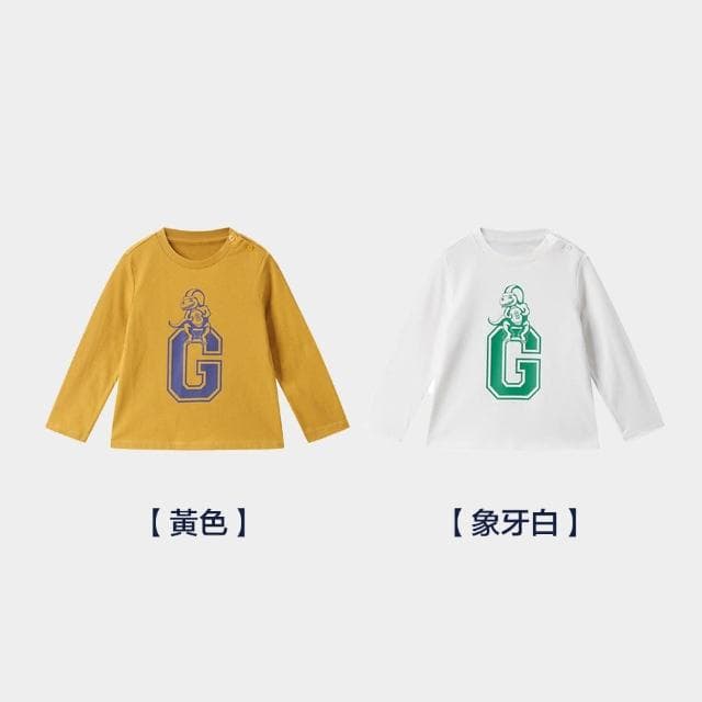 【GAP】男童裝 Logo純棉印花圓領長袖T恤-多色可選(642625)
