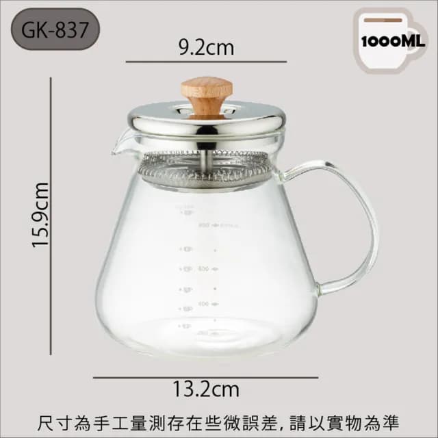 【Glass King】台灣製造/GK-837/福至開運耐熱壺/1000ml(耐熱玻璃壺/泡茶壺/玻璃茶具) - momo購物網 - 好評推薦 -