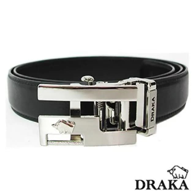 【DRAKA 達卡】父親節禮物 真皮 時尚男用牛皮自動皮帶(41DK6011)