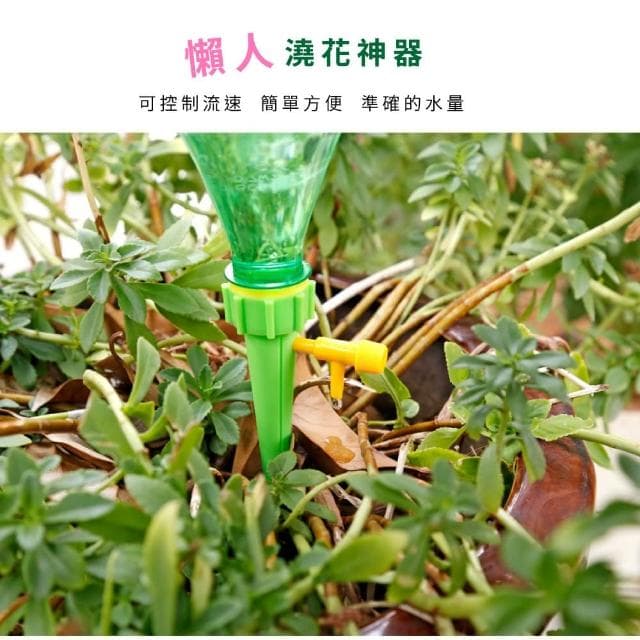 【心花開】自動可調節水流澆花器-6入組(滴水器 家用澆水器 多肉 園藝用品 植物盆栽 灑水 懶人澆水工具)