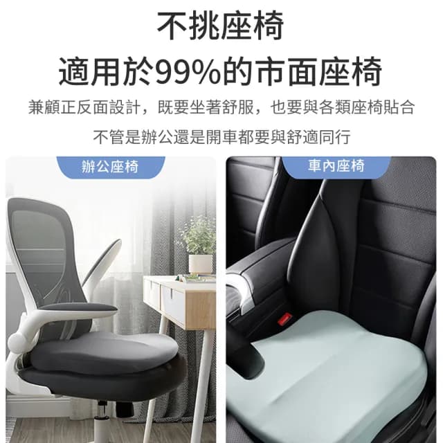 【YOLU】記憶棉減壓透氣汽車椅墊 久坐護臀舒適汽車坐墊 座墊/屁股墊/墊枕 居家/車用/家用/辦公室(交換禮物)