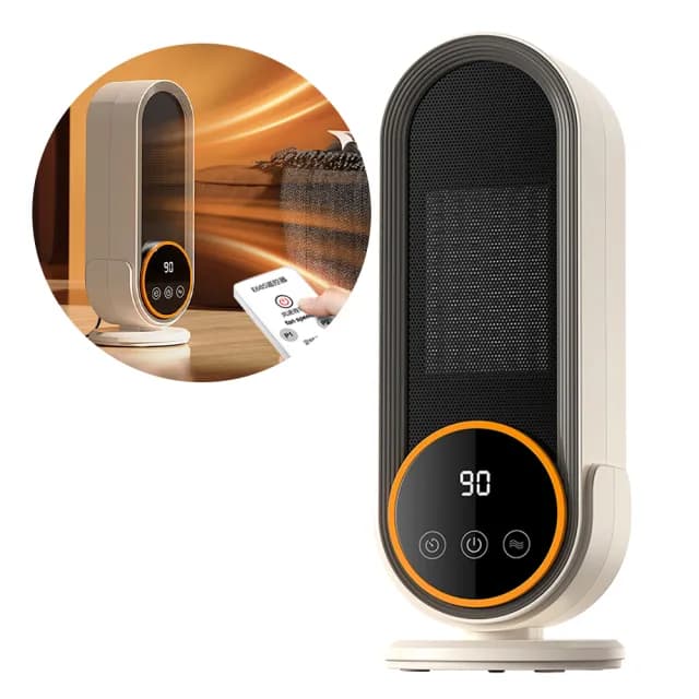 【Alison】智慧溫控陶瓷暖風機電暖器 定時循環送風智能恆溫暖氣機 防傾倒桌上型電暖爐(交換禮物)