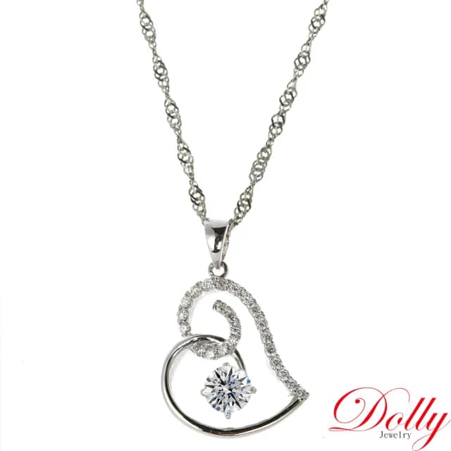 【DOLLY】0.30克拉 完美車工18K金鑽石項鍊-011(母親節 長輩送禮 交換禮物首選)