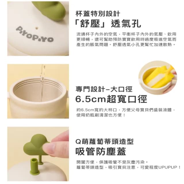 【Piyo Piyo 黃色小鴨】鉑金矽膠好彩頭蘿蔔餐具四件組(盤 碗 湯叉組 杯 學習餐具)