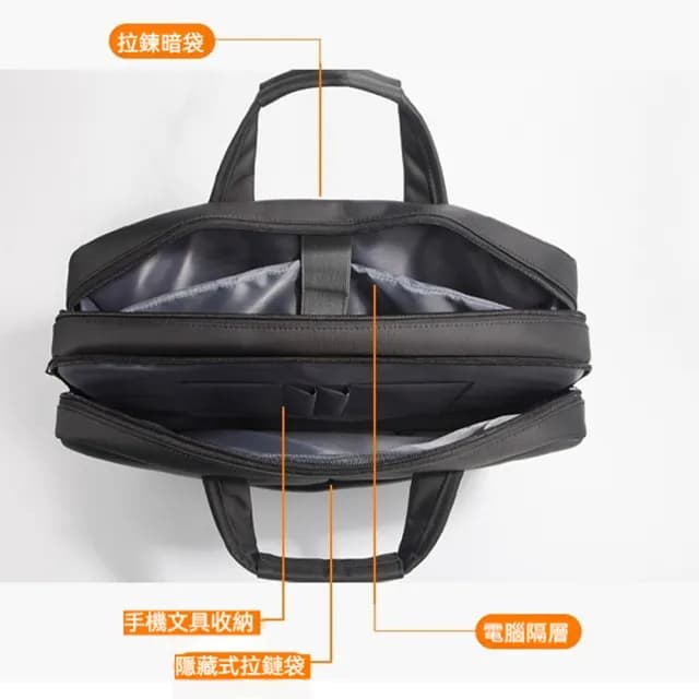 【MoonDy】情人節禮物 包包  男生手提包 17吋筆電包 公事包 尼龍防水包 男士商務包 手提電腦包 斜背電腦包