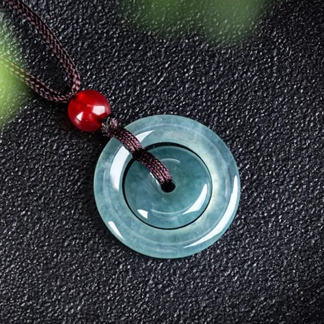 【LEESA】翡翠平安扣\玉石吊墜\玉佩\翡翠掛件\翡翠項鍊\藍水翡翠\子母扣\玉墜\禮物\送長輩