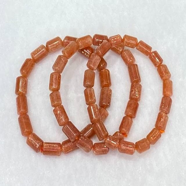 【LEESA】母親節禮物 金太陽石桶珠手串\金沙日光石\粉色手鍊\招桃花\招貴人\手環\水晶手鍊\日長石\助事業\