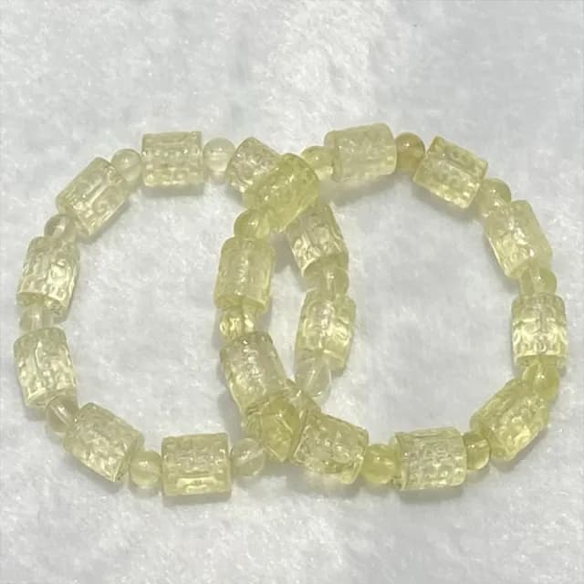 【LEESA】情人節禮物 七夕 黄水晶桶珠\單圈手鍊\回文手串\手串\水晶手鍊\黃水晶手鍊\手鍊\廣結善緣\禮物\招