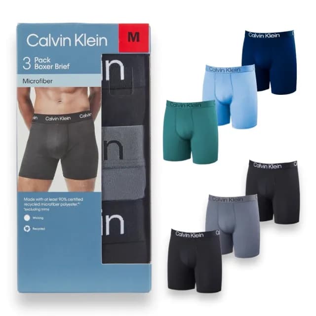 【Calvin Klein】3件組 CK 超細再生纖維 透氣舒適 男款 四角內褲 多色可挑(CK男生內褲)