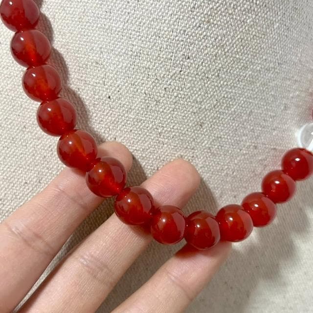 【KT DADA】瑪瑙項鍊 紅瑪瑙 白水晶項鍊 法式項鍊 磁吸項鍊 復古項鍊 高級感 送女生 禮物 項鍊 串珠項鍊