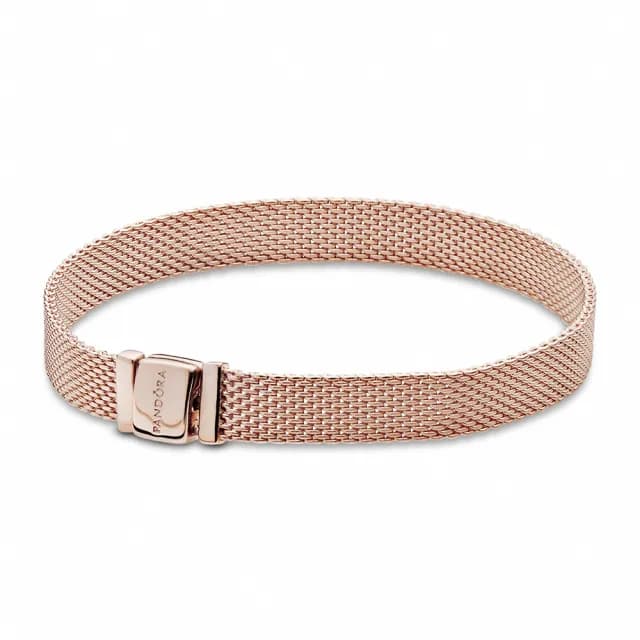 【Pandora官方直營】Reflexions織網手鏈：鍍14k玫瑰金-絕版品