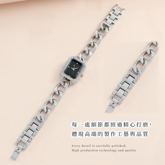 【小眾高雅】小香風復古方型手錶(休閒錶 方形錶 錶帶 國中生 高中生 女錶 女用 小眾 飾品)