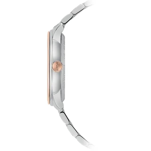 【MIDO 美度】官方授權 Baroncelli 永恆系列 鑽石機械女錶-銀x雙色/33mm 手錶 禮物 推薦(M0272072201600)