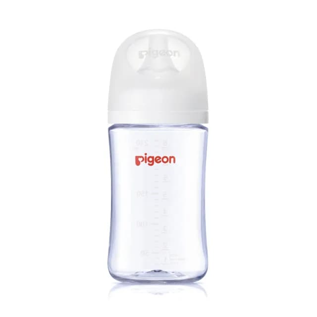 【Pigeon 貝親】第三代母乳實感T-ester奶瓶240ml-純淨白(寬口奶瓶 防脹氣 無雙酚A)