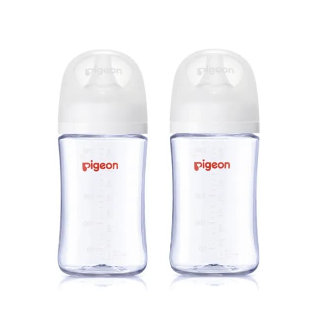 【Pigeon 貝親】第三代母乳實感T-ester奶瓶240mlx2-純淨白(寬口奶瓶 防脹氣 無雙酚A)