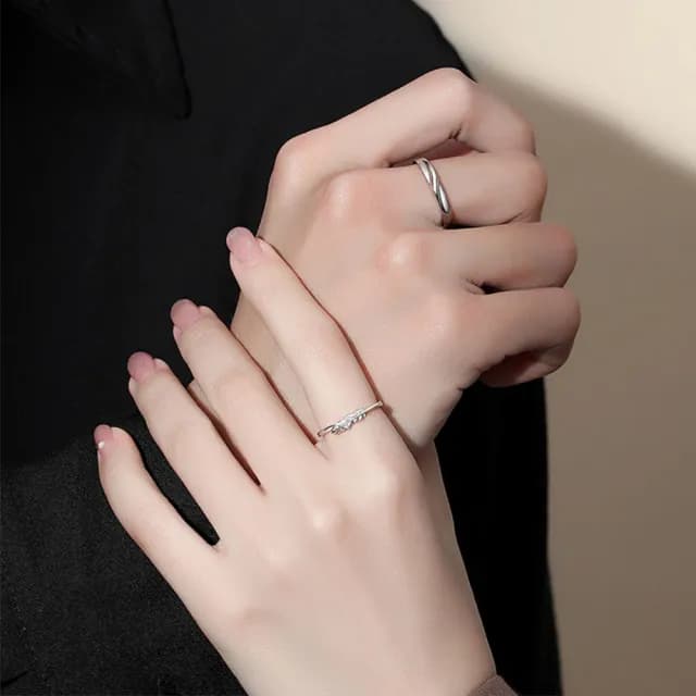 【LEEHER】雙11 情侶對戒/指環/純銀戒指/戒指/對戒/情侶款/純銀對戒/情人節禮物/禮物/小眾設計/