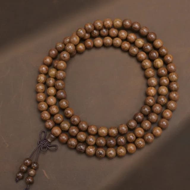 【Penny珮妮】金絲檀木老料108顆佛珠多圈手鍊項鍊8mm(生日禮物/母親節/閨蜜送禮/交換禮物/情人節)