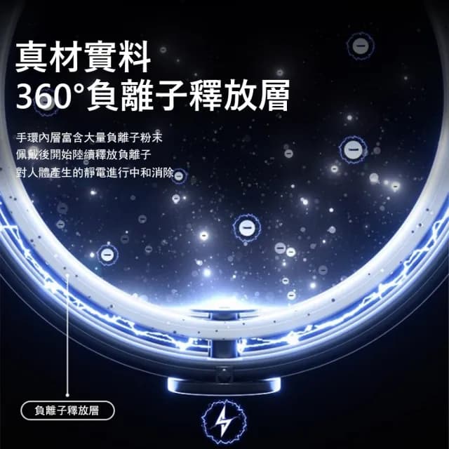 【Kyhome】無線防靜電能量手環 負離子靜電消除器 強效除靜電 運動矽膠腕帶 交換禮物