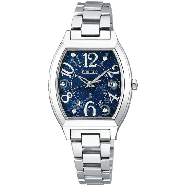 【SEIKO 精工】冬日雪花 太陽能電波腕錶 禮物推薦 送禮首選(SSVW221J/1B32-0BD0B)