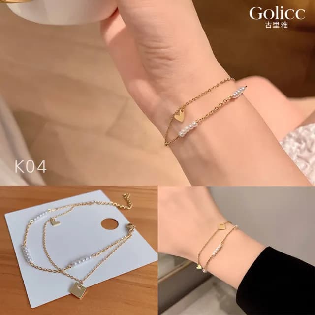 【Golicc】手鍊 絕美珍珠 輕奢經典(七夕 情人節 生日 手環 手繩 首飾 飾品 禮物)