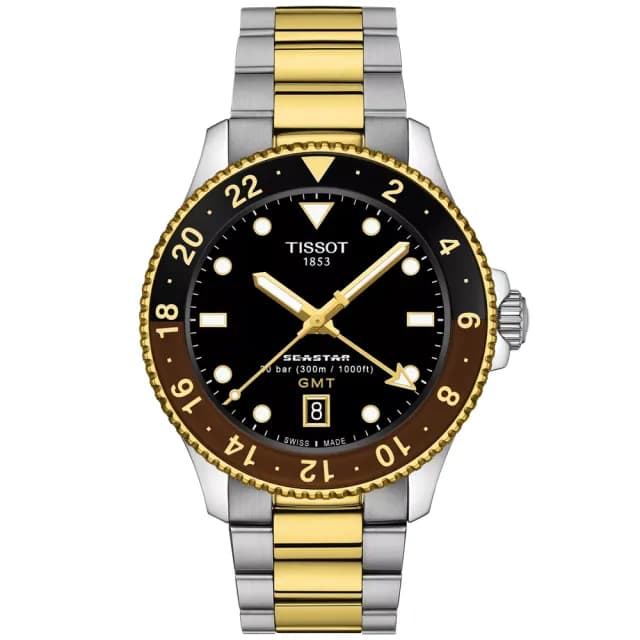 【TISSOT 天梭】SEASTAR 1000 海星系列 GMT潛水腕錶 畢業禮物 送禮 推薦(T1208522205100)