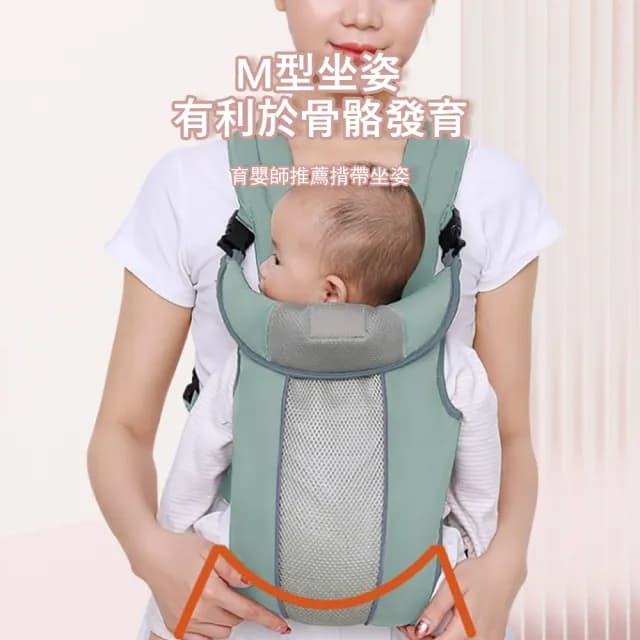 【Jonyer】多功能護頭嬰兒背帶 寶寶外出前抱橫抱式揹巾 新生兒透氣雙肩背巾 交換禮物(四季通用)